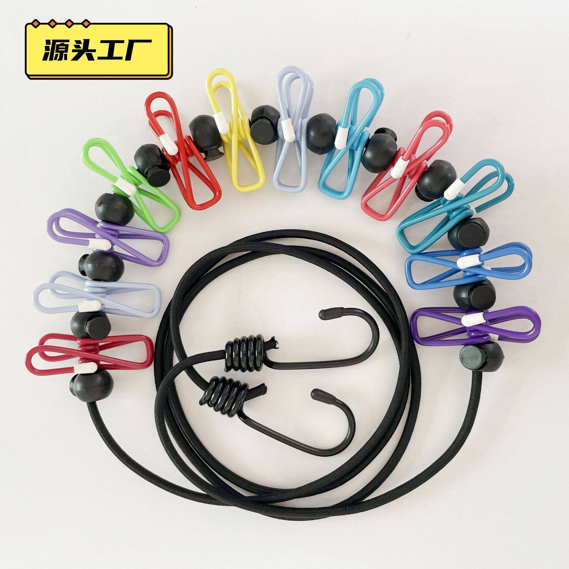 Anti-Slip Buckle Clothesline Household Clip Anti-Slip Buckle Clothesline Outdoor Retractable Travel Portable Rope Manufacturer Direct Delivery