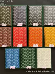 Goyard Card Holder Coin Purse Monogram Print Flap Closure ID Case Unisex Card Wallet