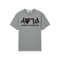 Gray letters black heart