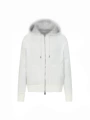 Dr reversible white cashmere knitted hood