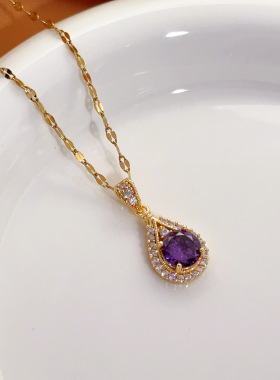 项链水滴炫小虫钛钢吊坠女