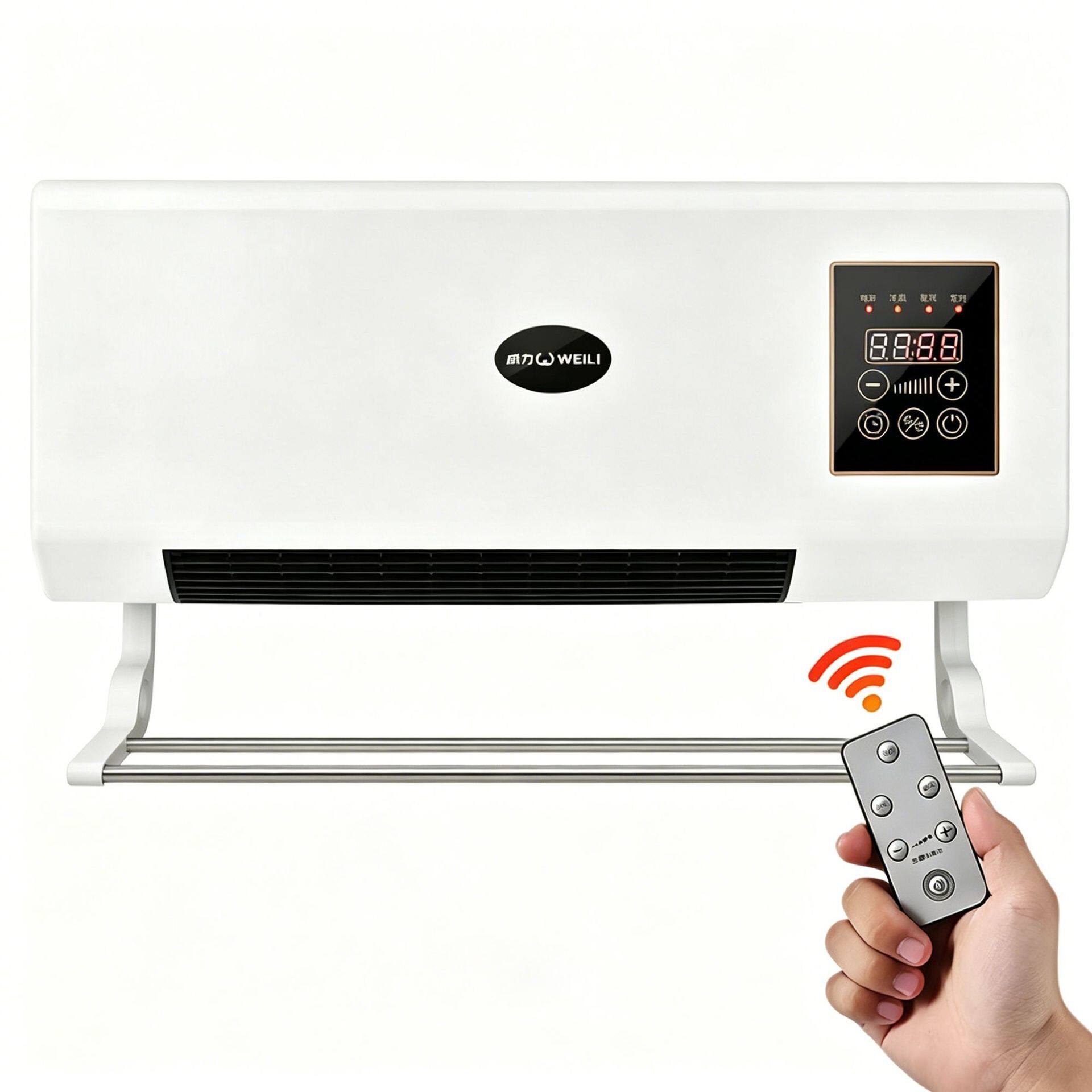 冷暖两用移动小空调热风机浴室暖风机家用卧室壁挂式电暖器取暖器