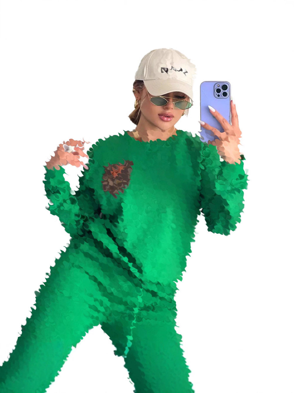 Y71620 European and American Clothing Cross-Border Wholesale New Trendy Leather Pocket Embossed Suit Ready Stock