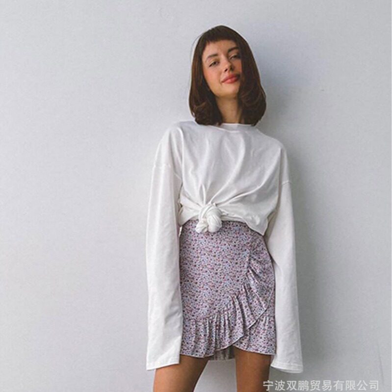 Womens Long Sleeve T Shirt Solid Color Loose Fit Casual Style 100 Cotton Spring Fall Wear Wholesale Available