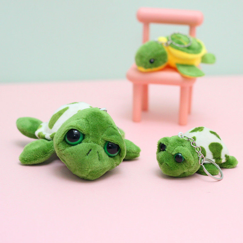 Cute Big-Eyed Turtle Plush Keychain Pendant Turtle Small Doll Turtle Doll Girl Gift School Bag Pendant