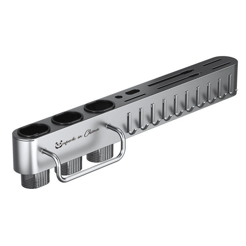 No-Drill Kitchen Knife Holder Storage Rack Wall-Mounted Multifunctional Chopstick Holder Integrated Chopstick and Knife Storage Rack Large Capacity