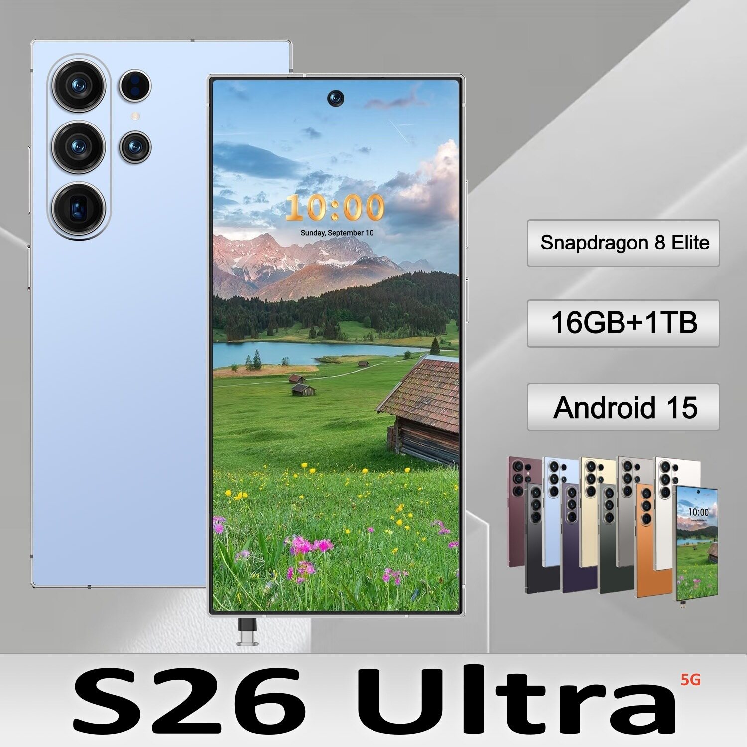 Cugo新款跨境手机S26 Ultra4G 4+64 八核6.8寸跨境智能手机安卓12
