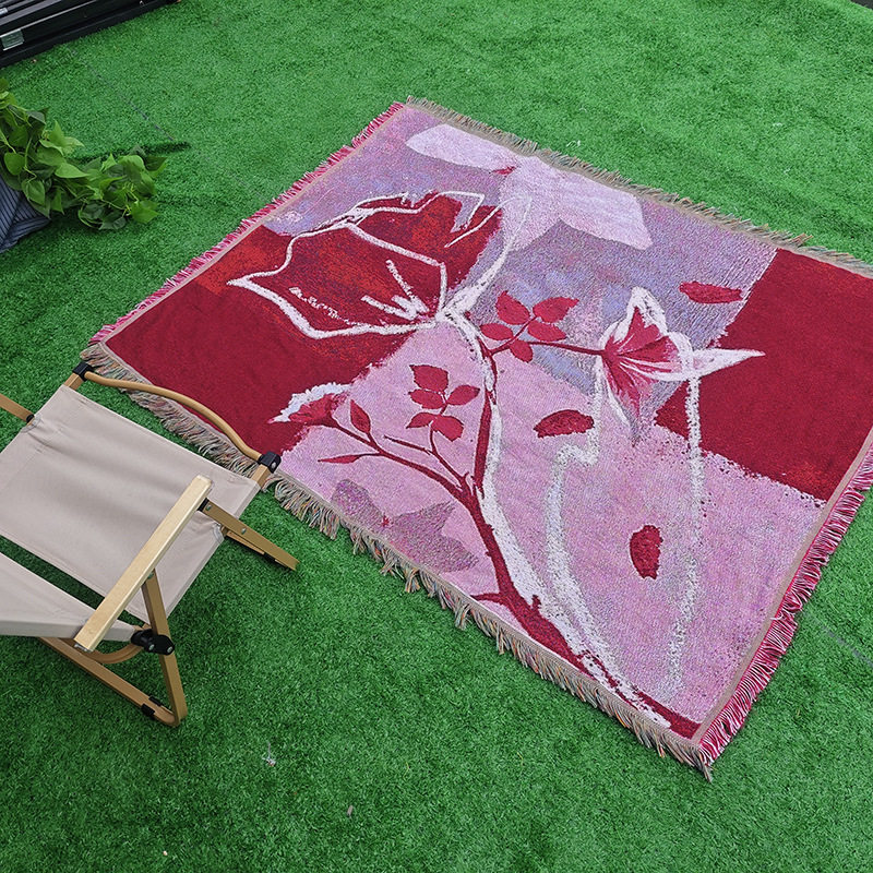 Wholesale Line Blankets, Nap Blankets, High-End Gift Blankets, Tapestry Jacquard Tapestry, Outdoor Camping Blankets, Anti-Cat Scratch Full Coverage