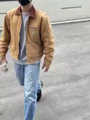 Carhart, Carhart, Detroit American retro washed, distressed canvas, thickened workwear, denim jacket, jacket