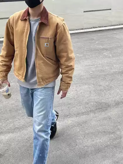 Carhart, Carhart, Detroit American retro washed, distressed canvas, thickened workwear, denim jacket, jacket