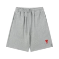 Gray red heart shorts