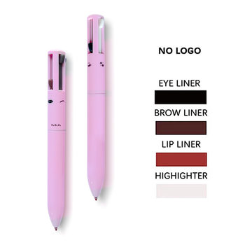 4-in -1 makeup pen four-color four-in-one lip line high-gloss eyeliner eyebrow pencil 4in1 makeup pen