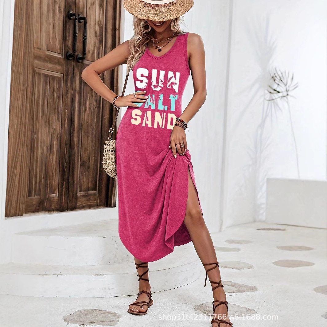 Women's Printed Sleeveless Dresses