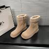 Heightening 6cm Warm Lamb Wool Thick-Soled Short Boots for Women to Wear Outside 2025 New Casual Versatile Side Zipper Snow Boots