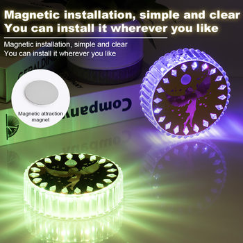 Cross-Border Intelligent Charging Human Body Sensor Night Light 16-Color Atmosphere Light Living Room Magnetic Suction Blessing Light Stair Wall Light