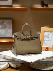 Hermès Togo Lychee Grain First-Layer Cowhide Birkin Bag 25/30cm Casual Commuting Large-Capacity Genuine Leather Handbag for Women