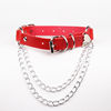 European and American Dark Gothic All-match Lock Peach Heart Love Chain Collar Puleather choker Fashion Neck Strap Clavicle Chain