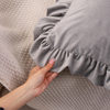 Amazon Nordic ins Style Pillowcase Velvet Solid Color Bedside Pillowcase Ruffled Sofa Cushion Cover