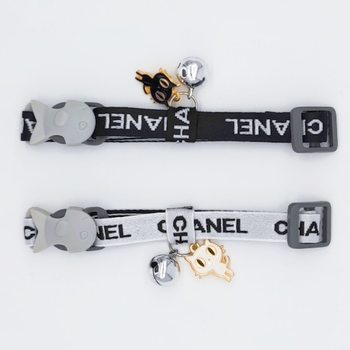 2024 New Fashion Brand Cat Collar Cute with Bell Cat Collar Internet Celebrant Same Style Fragrant CC Cat Collar
