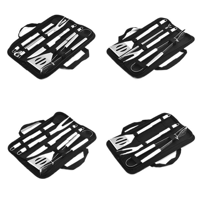 Factory in stock BBQ Tools suit Combination Outdoor BBQ Portable Oxford Bag BBQ Stainless Steel suit
