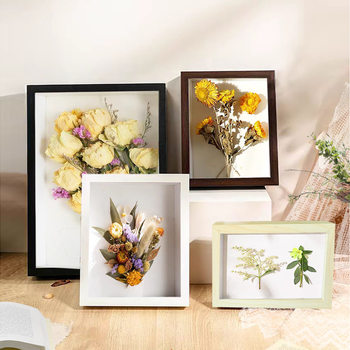 Hollow Dried Flower Photo Frame DIY Material Package, Handmade Pressed Flower Material, Home Decoration Creative Gift