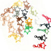 Colorful Non-Fading Five-Pointed Star Spray-Painted Lobster Clasp Keychain Pendant DIY Accessories Decoration Doll Hanging Buckle Wholesale