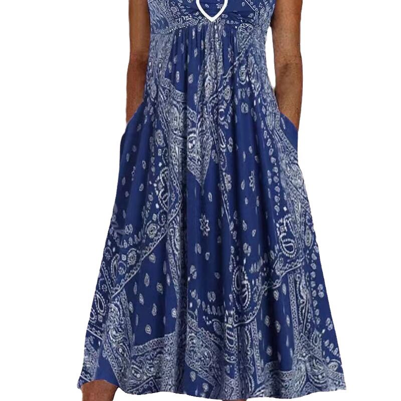 Elegant Sleeveless Vintage Summer Dress Loose Fit Korean Style Flattering for Curvy Figures Ideal for Vacation and