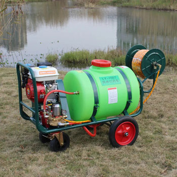 Hand-push 300L gasoline high-pressure sprayer landscaping long-range spraying machine large-capacity fog spraying car