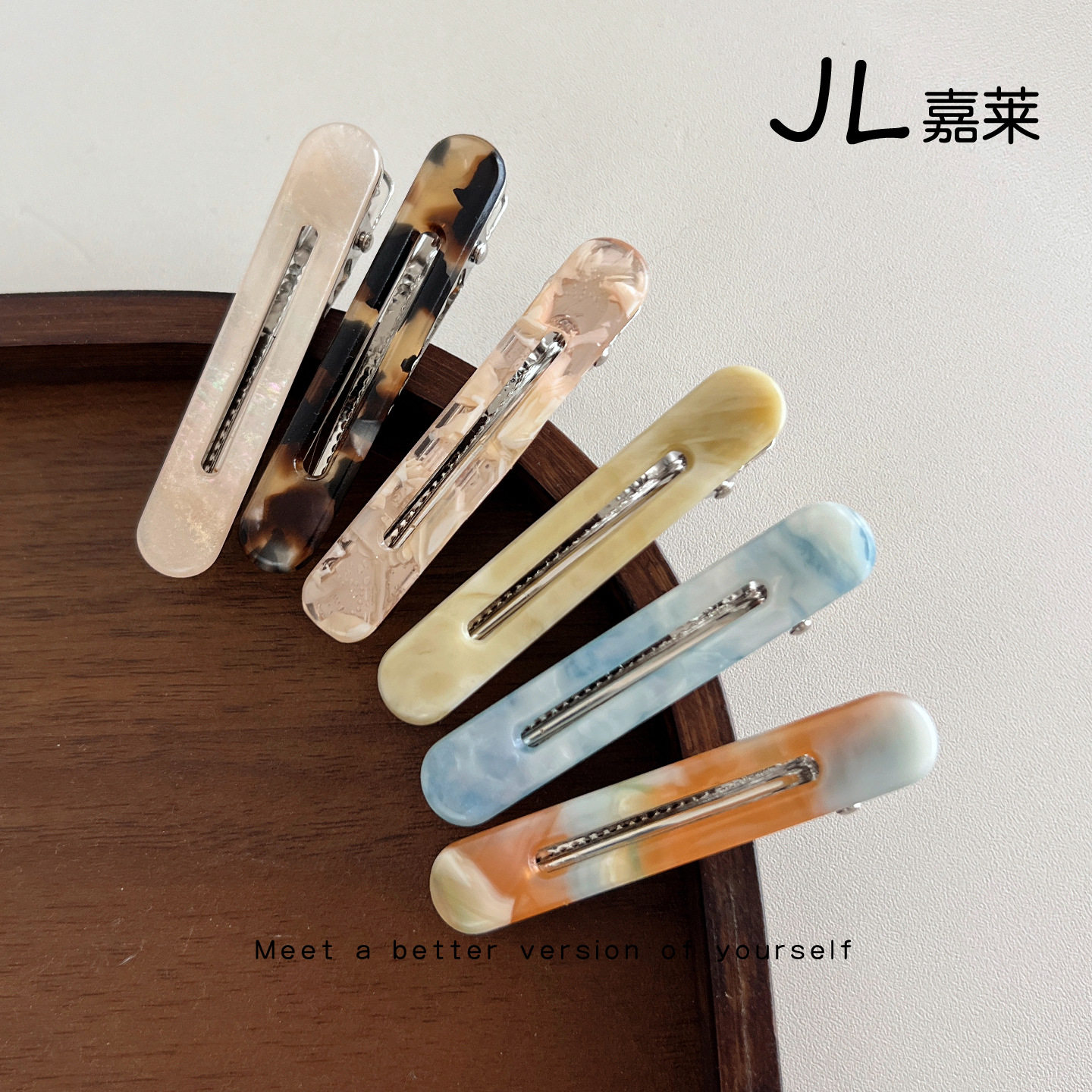 High-looking hollow acetic acid duckbill clip for women, ver...