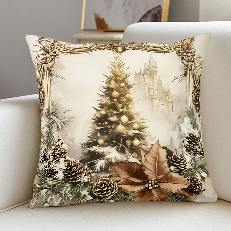 New Christmas Pillow Cover Holiday Elk Rabbit Decorative Sofa Atmosphere Decorative Linen Pillow Cover Wholesale