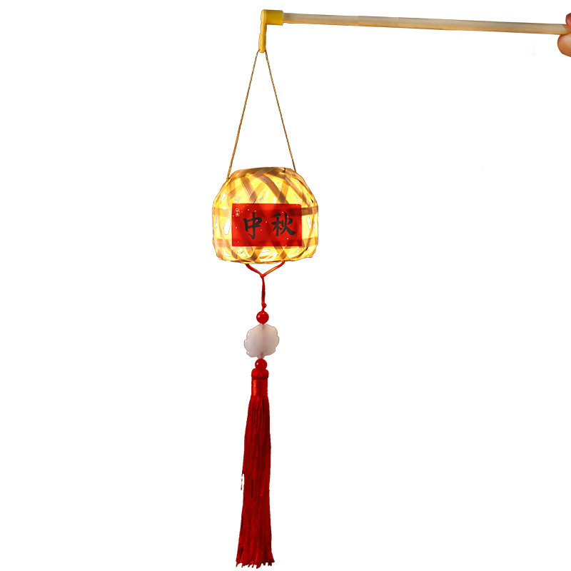 New Year Bamboo Lanterns, Chinese New Year Handheld Lanterns, 2026 Year of the Horse New Style Handmade DIY Materials, Children's Hanging Decorations for Stalls