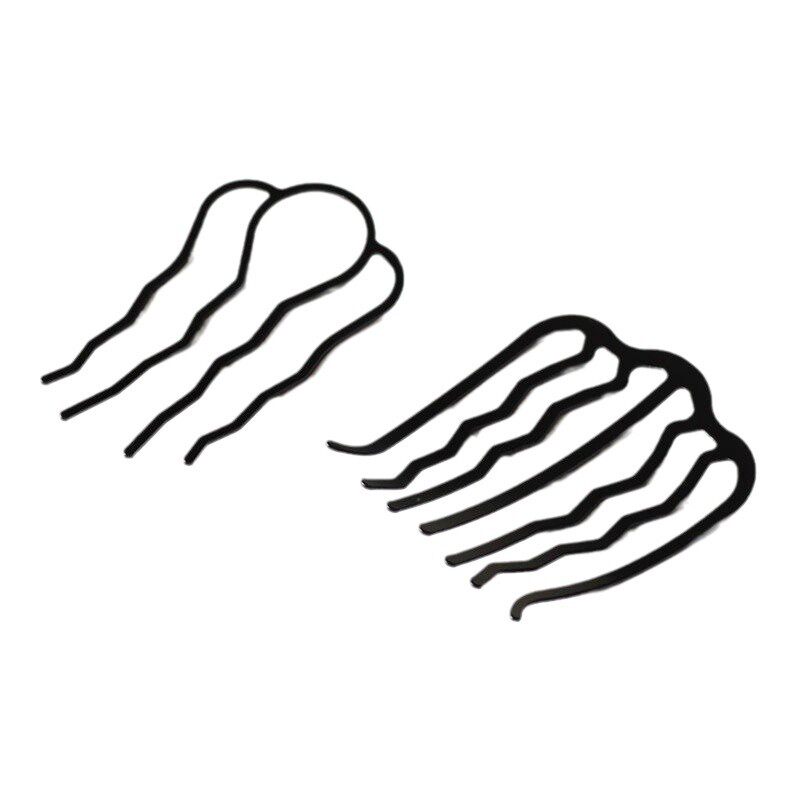 Hair Insert Comb Plate Hair Holder Headdress Flower Bun Hair Pin U-shaped Clip Four Teeth Plate Hair Broken Hair Fixing Artifact