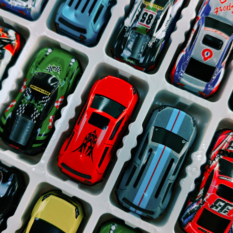 跨境外贸toys儿童铁皮回力合金车子袋装多款车型迷你小汽车玩具