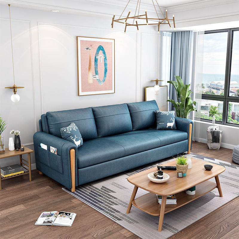 折叠沙发床两用多功能可拆洗小户型客厅双人伸缩储物科技布沙发床