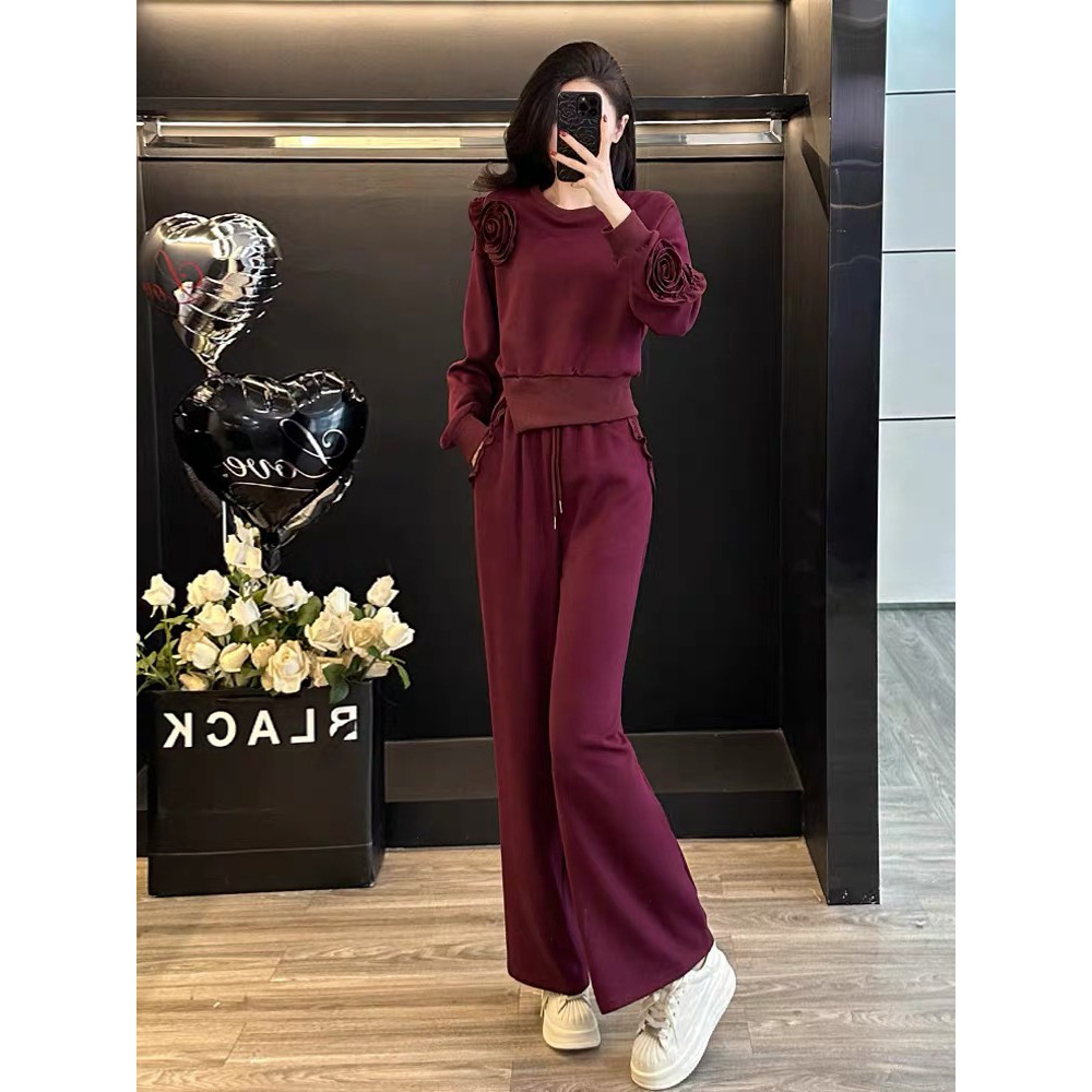 Đồ Bộ Nữ Cả Bộ 2 Món Trông Trẻ Hơn Tuổi Hàng Mùa Xuân Thu Đông Phong Cách Hàn Quốc