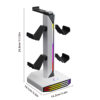 Cross-Border New Product Rgb Lighting Handle Headphone Holder with 2 USB Interfaces and 9 Cool Lighting Special Effects Ready for Table Setting