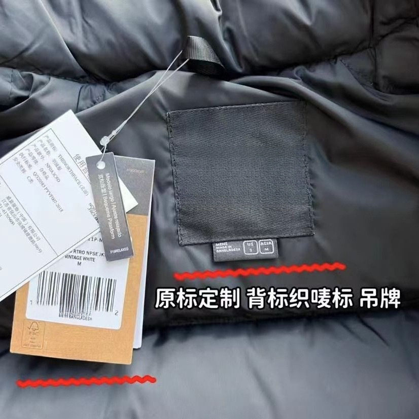 Pure Original American Version North 1996 down Jacket White Duck down 700 Puff Windproof Warm Thickeneded Bread Jacket for Men and Women