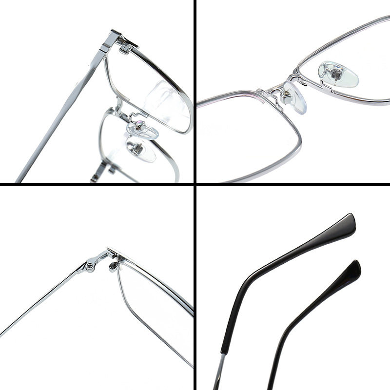 3125 classic business box flat glasses frame men's tide large frame metal anti-blue light myopia glasses frame wholesale
