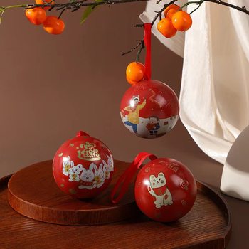 New Year's Day New Year Spring Festival Supplies Candy Biscuits Chocolate Tinplate Packaging Box Kindergarten Portable Gift Box