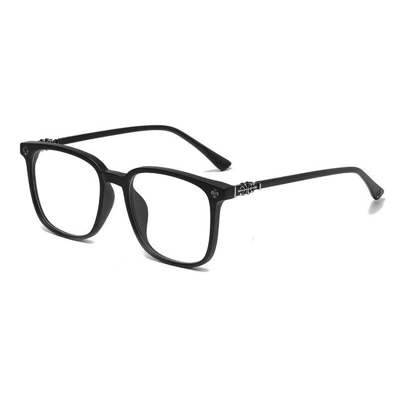Anti-blue light discoloration glasses for female students online popular large frame myopia with degree tide without makeup male finished myopia glasses