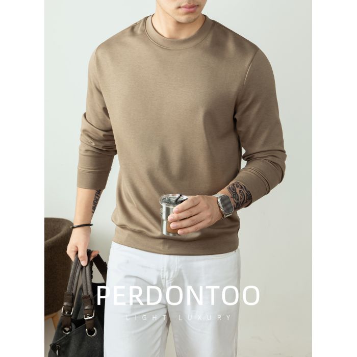 Áo Lót Nam Chất Liệu Vải Bông Dài Tay Hàng Mùa Xuân Thu Đông