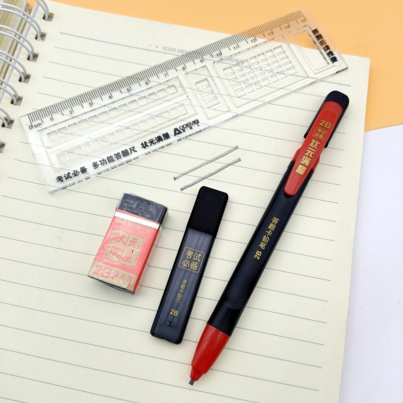Oda Mae 2B Pencil Student Exam Card Painting Pen 2b Answer Card suit Mechanical Pencil Square Lead Applicable