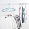 Functional Rotating Clothes Hanger Student Dormitory Household Non-Slip Magic Foldableing Clothes Drying Rack 11-Hole Clothes Hanger Storage Artifact