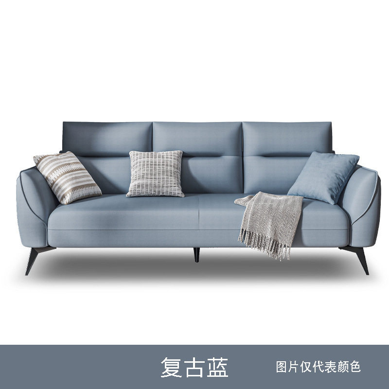 沙发小户型科技布双人现代简约布艺沙发客厅直排三人沙发家用网红