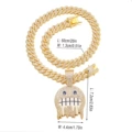 Gold Ice Face Necklace