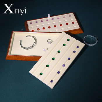 Xinyi Jewelry Tray Jewelry Display Tray Wood Grain Diamond Naked Diamond Play Gem Storage Tray Round Beads See Pallet