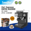 Cross-Border European Coffee Machine Semi-Automatic Espresso Machine Grinding Brewing Steam Espresso Machine