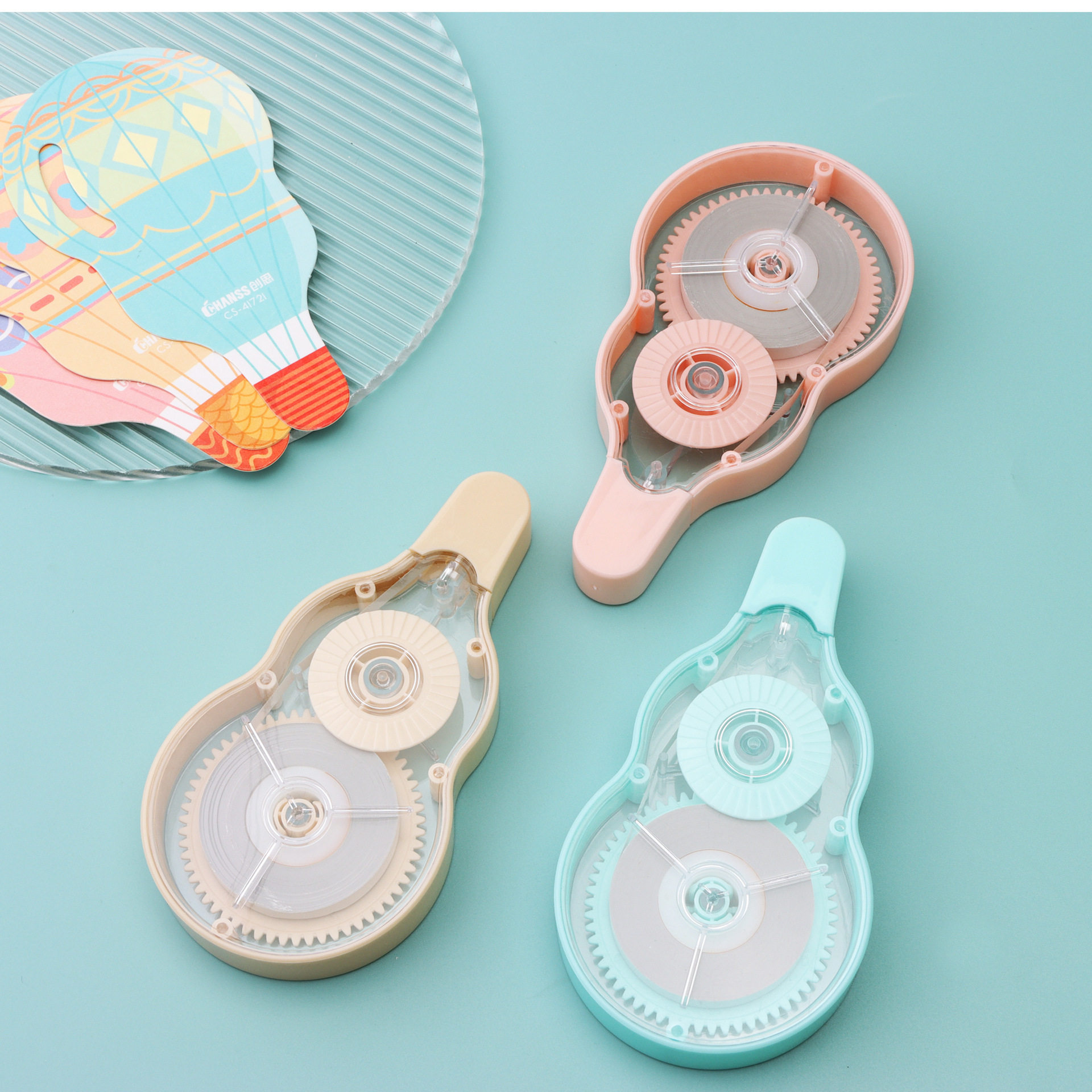 Chuangsi Hot Air Balloon Creative Anti-Fall Correction Tape Gourd Type 20m Pet Correction Tape Students Are Not Easy to Break Correction Tape