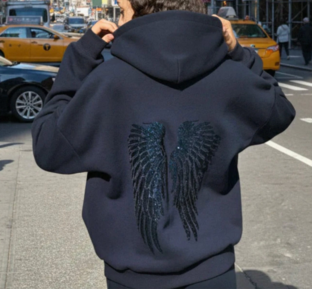 Womens Casual Set Solid Color Wing Design Sequin Embroidery Fashionable for Fall Winter Wholesale Available