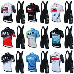 Cross-Border Hot Selling Tour De France Uae Uae Team Cycling Jersey Short-Sleeved Suit Men's Cycling Clothing Quick-Drying and Breathable
